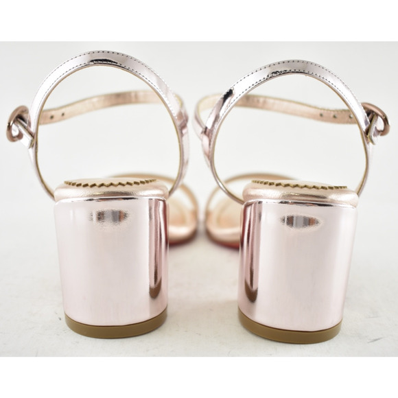 Christian Louboutin Miss Jane Sandal 55 Rose Pink Ankle Strap Block Heel 36 - Picture 15 of 16